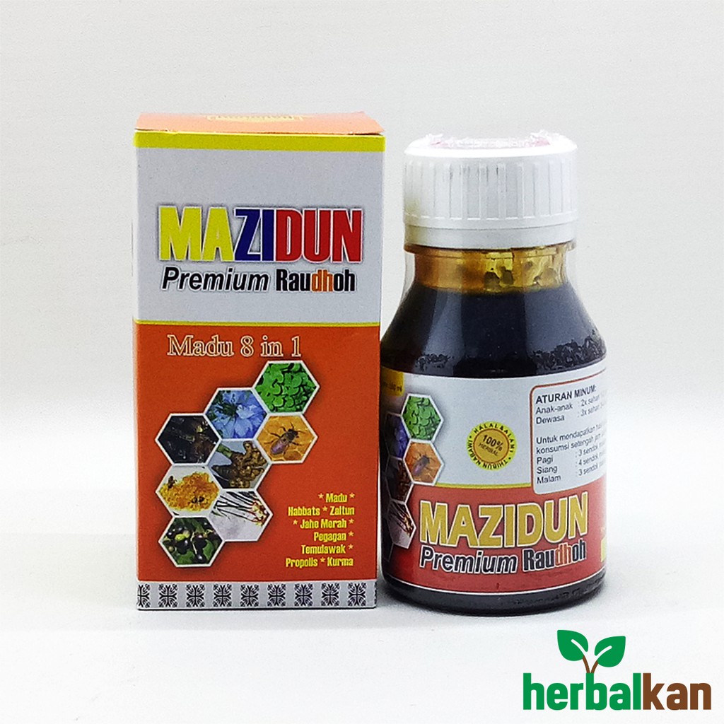 

Madu Premium Mazidun Ekstra 8 in 1 | 8 Herbal dalam 1 Botol