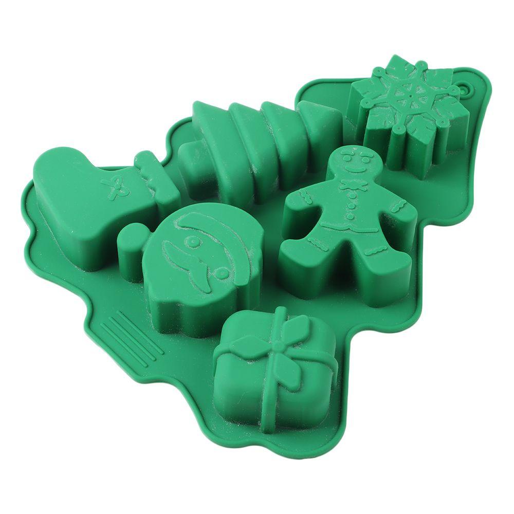 Top Natal Cetakan Silikon Permen Sabun Coklat Sabun Snowflake Bentuk Santa Snowman