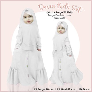 Stellashoppie Devia Kids Set Baju  Muslim Anak  Lucu Gamis  