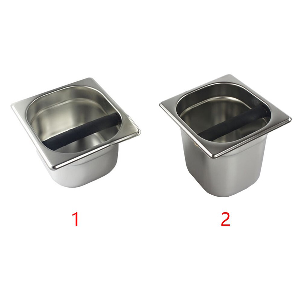 Wadah Kopi Espresso Knock Box Waste Container Barista 17.5x16x15CM - KB1 - Silver