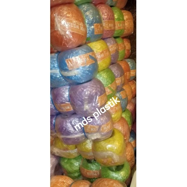 

TALI RAFIAPLASTIK WARNA / TALI PLASTIK GULUNGAN BESAR