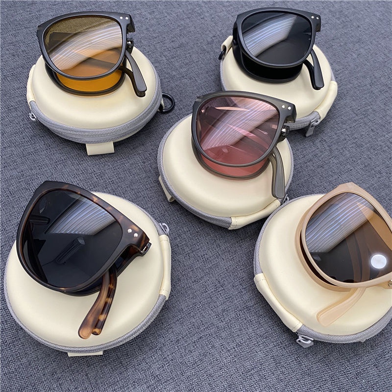 Case Kacamata Polarized Model Lipat Warna-Warni Untuk Wanita