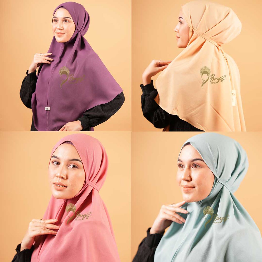 Bugis Hijab - Bergo Maryam Polos - Ukuran XL - Bergo Instan (Katalog A)-2