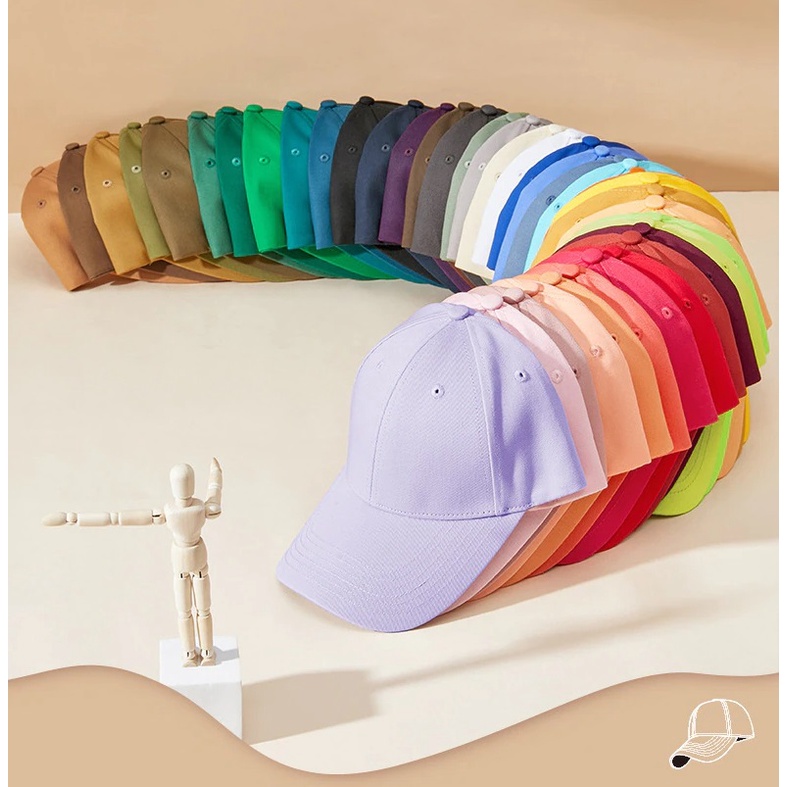 TOPI BASEBALL CAP POLOS PRIA WANITA DEWASA BISBOL CEWEK COWOK DISTRO LAKI LAKI WARNA HITAM PUTIH COK