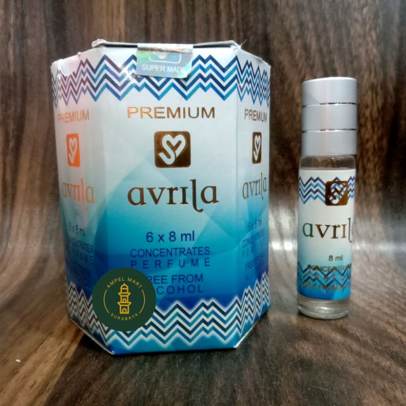 Parfum Avrila Premium Supermade 8 ml Roll On Satu Box Isi 6 Pcs - Parfum Supermade Non Alkohol