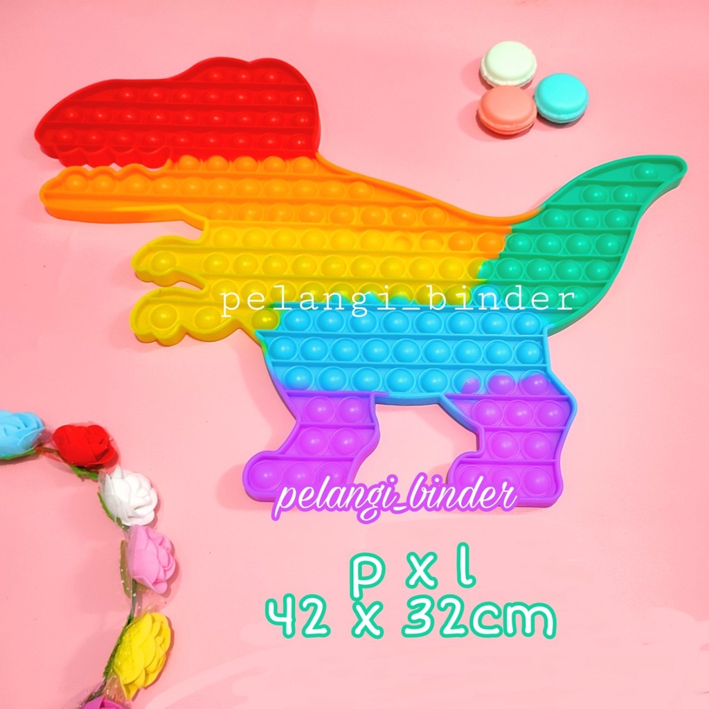 Pop it jumbo ice cream/ kupu-kupu/dinosaurus-Dinosaurus jumbo