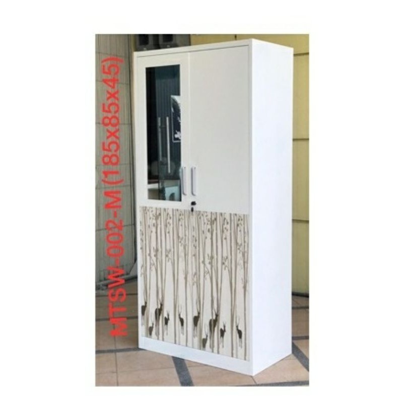 Lemari Pakaian Besi Import 2 Pintu Sliding