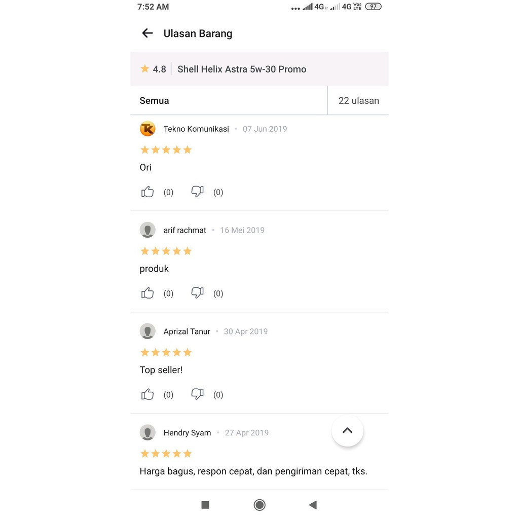 New Arrival Shell Helix Astra 5W-30 Promo