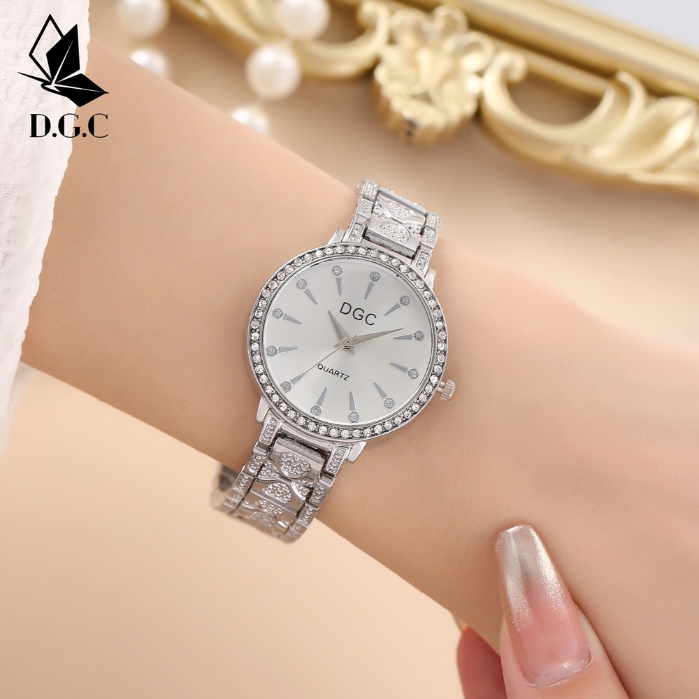 [Ready Stock]Fashion Women Magnetic Buckle Stainless Steel Mesh Band Swan Watch Quartz Watch G47