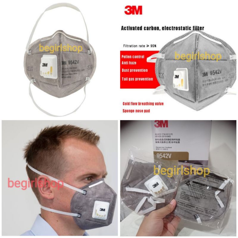 MASKER 3m 9542V KN95 HEADLOOP