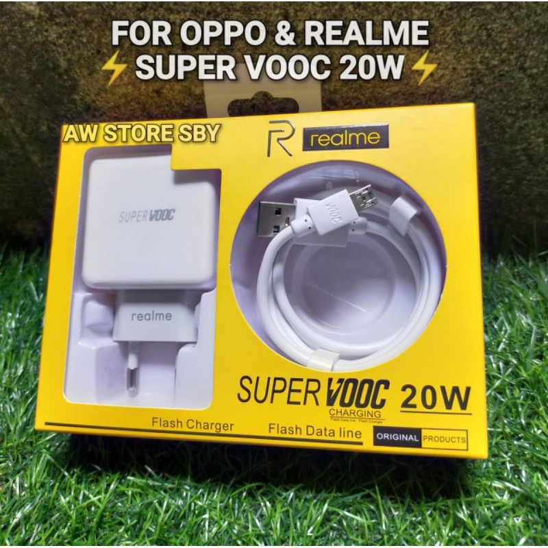 CHARGER REALME SUPER VOOC MICRO USB REALME 3 pro/ oppo F1+ F3+ F9 F11 pro (MICRO 20W)