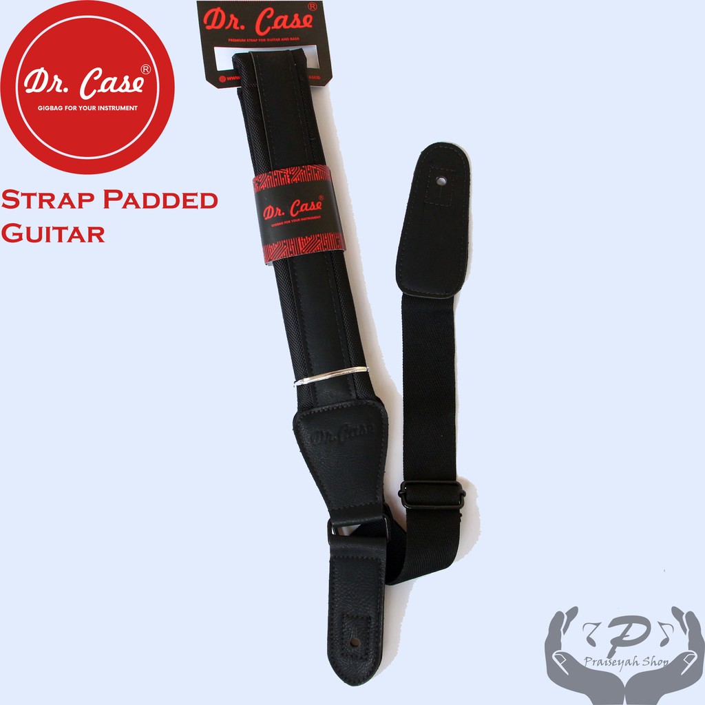 Strap Gitar Hitam Dr Case Padded Series Tebal Kuat Nyaman Empuk