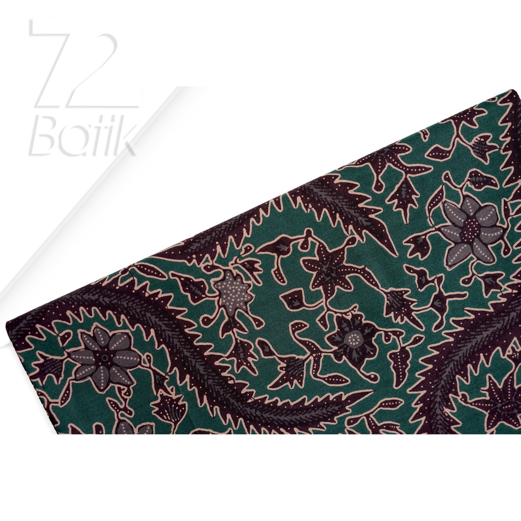 KAIN BATIK PREMIUM Bahan Katun Motif Kaktus Warna Hijau 722354 Cap 72 Jarik Jarit Samping Kebat Panjang Batik Katun Modern Premium Bahan Seragam Batik Pernikahan Kantor Keluarga Murah Kamen Jadi Batik Bali Lembaran