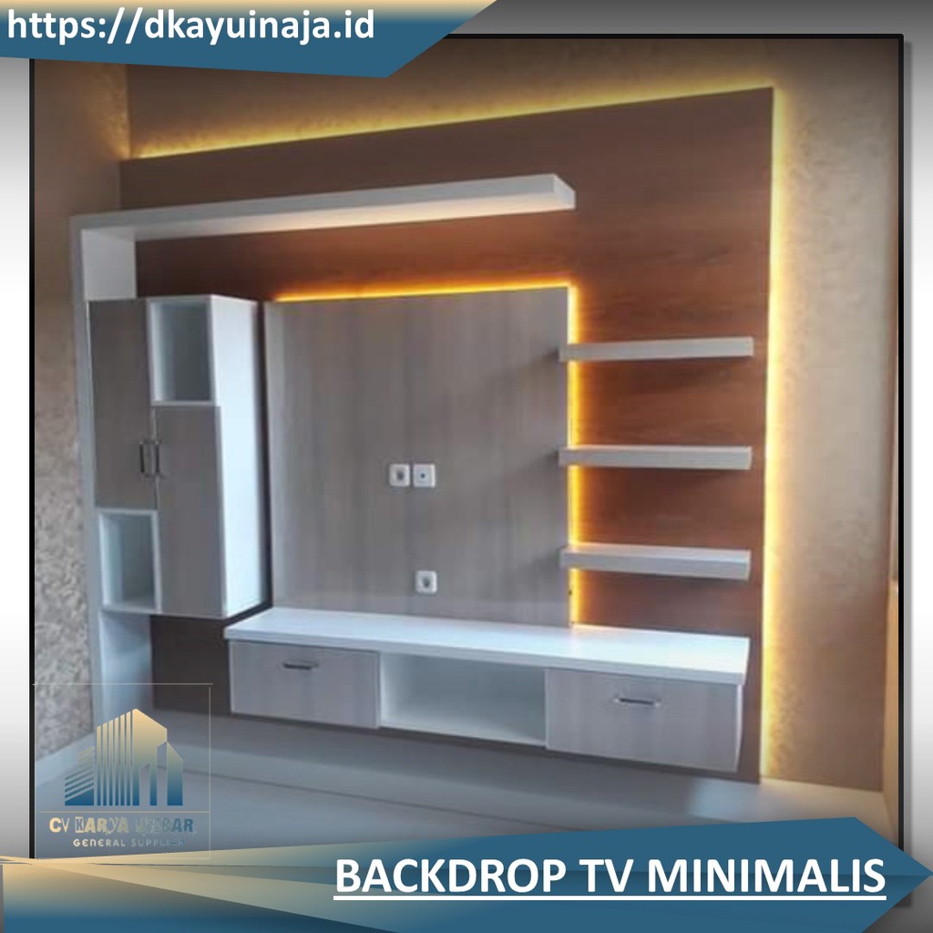 Backdrop tv Minimalis Dinding Custom Rak Meja backdrop tv backdrop tv minimalis backdrop tv minimali