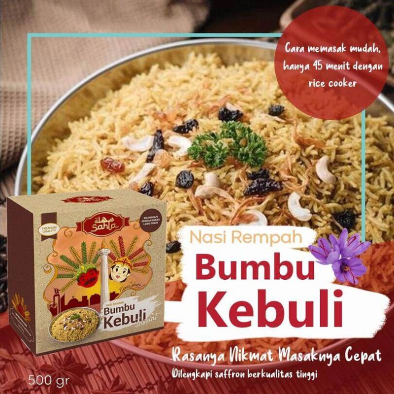 

Bumbu rempah Nasi kebuli Sahla instan simple mudah praktis dan bisa COD