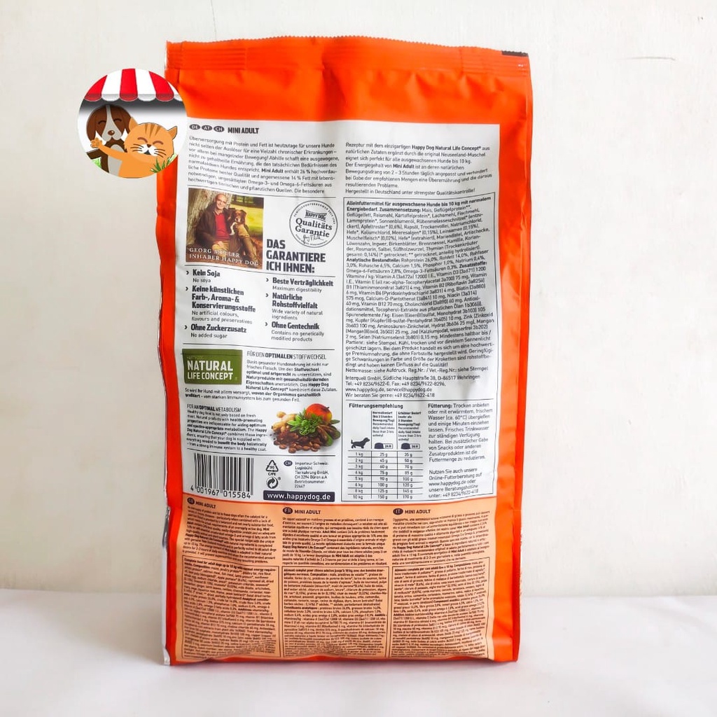 Happy Dog Supreme Mini Adult 1kg - Makanan Anjing Dog Food