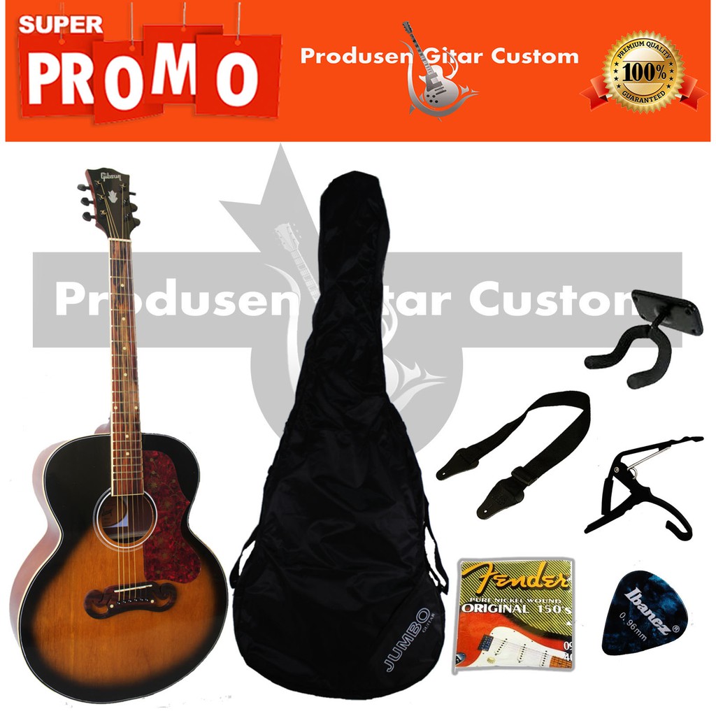 Gitar Gibson J200 Akustik Elektrik Custom