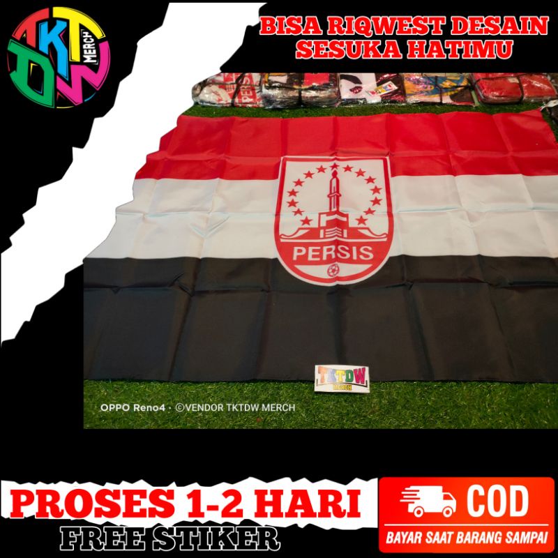 Jual Bendera Persis Solo Full Printing Ready Stok Banyak Siap Kirim