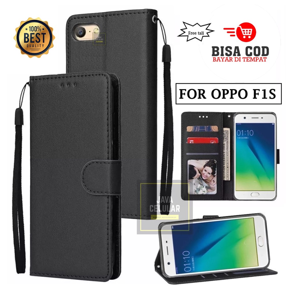 Oppo F1s Case Wallet Kulit Casing Dompet Case Wallet Leather Flip Case Oppo F1s Casing hp leather do