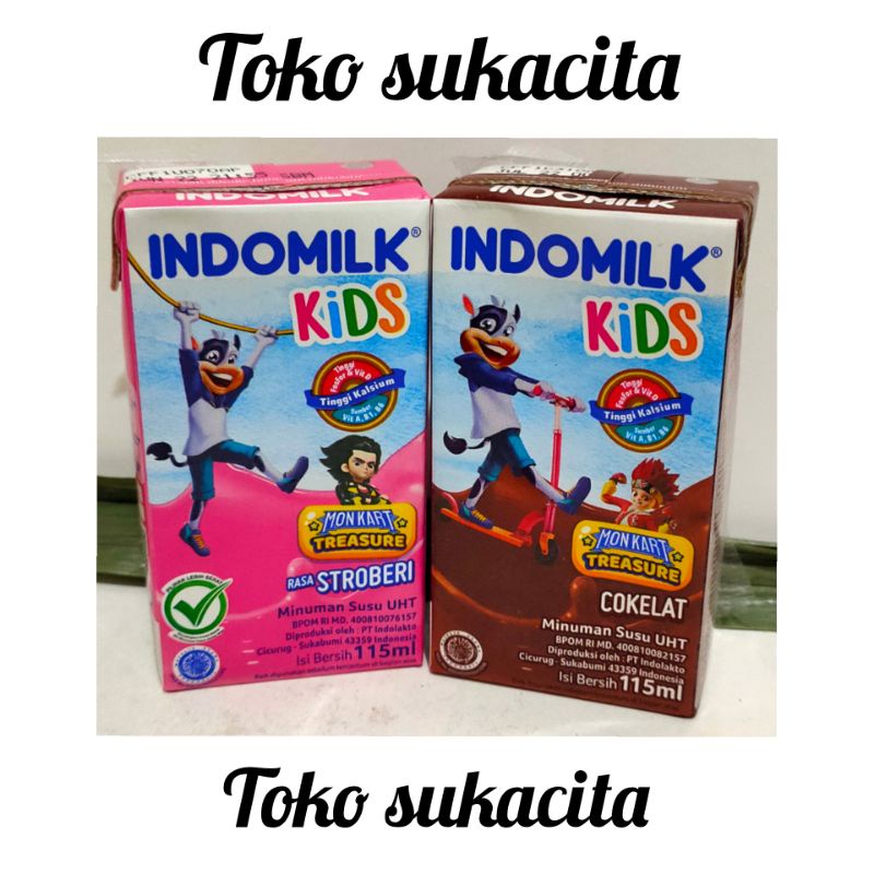 

INDOMILK KIDS Cokelat & strobery. 115 ml