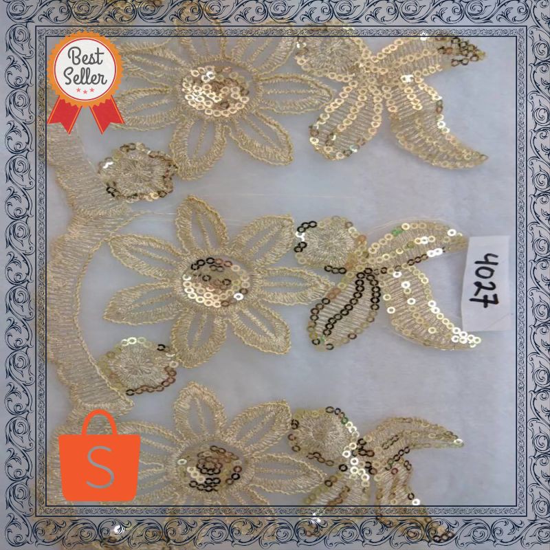 Termurah Renda Tile Kebaya - YARD (90 cm) kode 4027 Kekinian