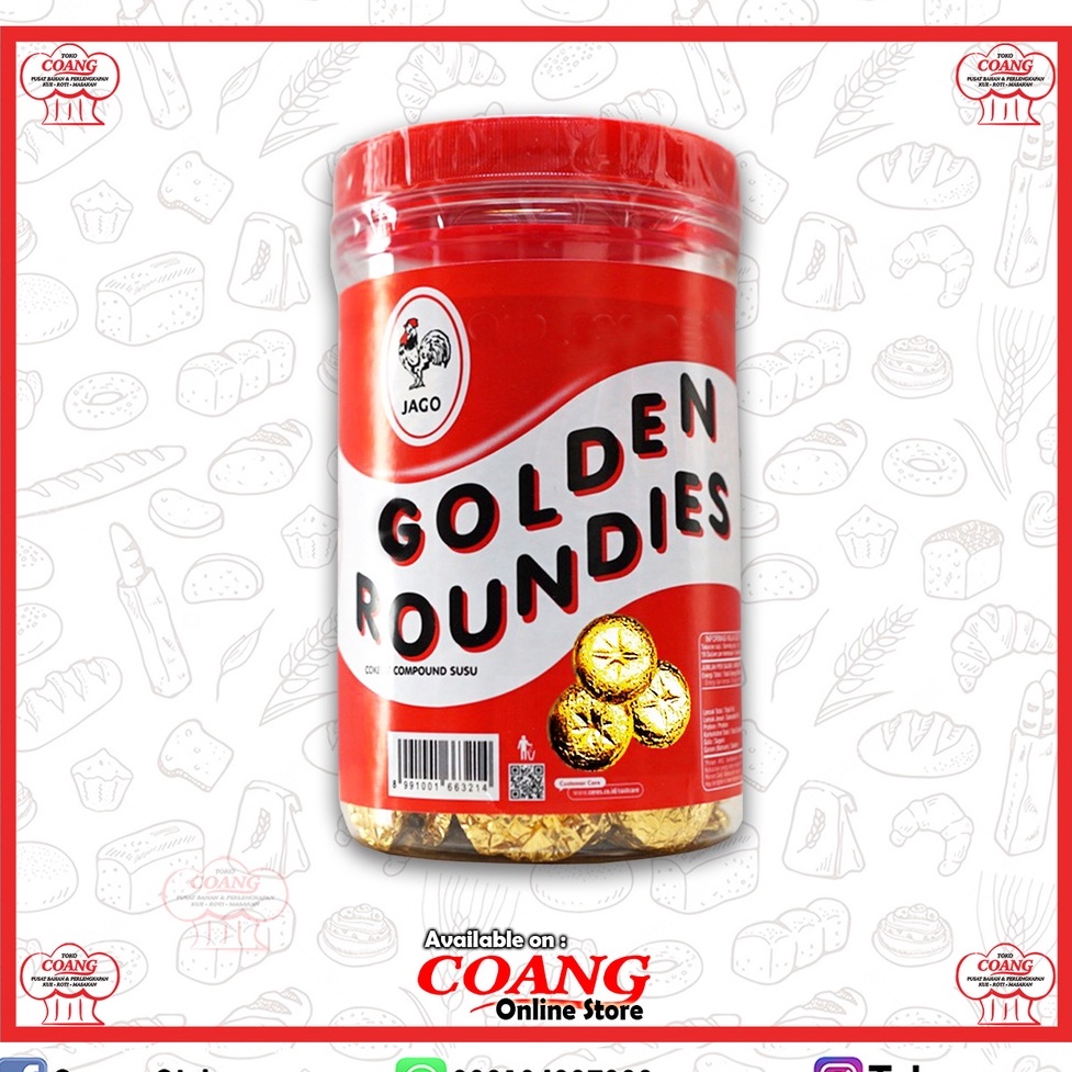 

GOLDEN ROUNDIES COKLAT KOIN 285 GRAM - JAGO COKLAT KOIN