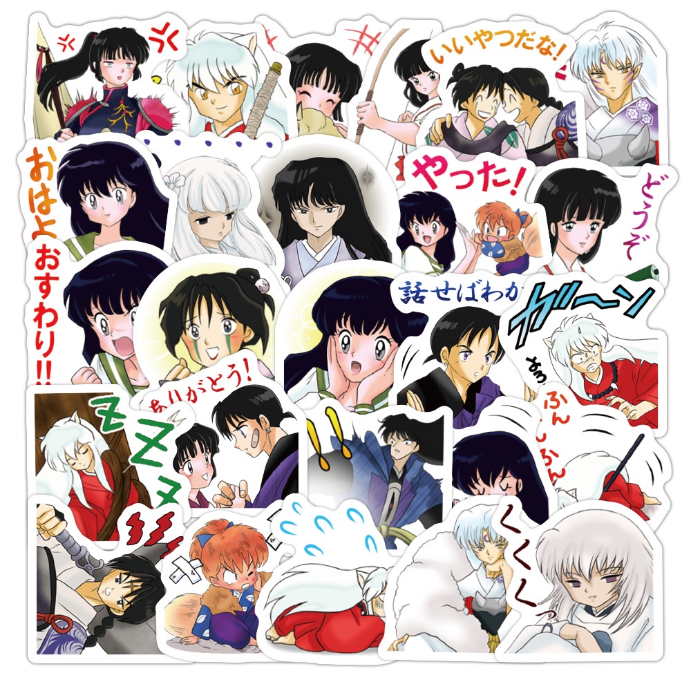 Jepang anime InuYasha stiker kartun bagasi Jurnal bahan cangkir air ponsel case PVC Tangan Buku stik