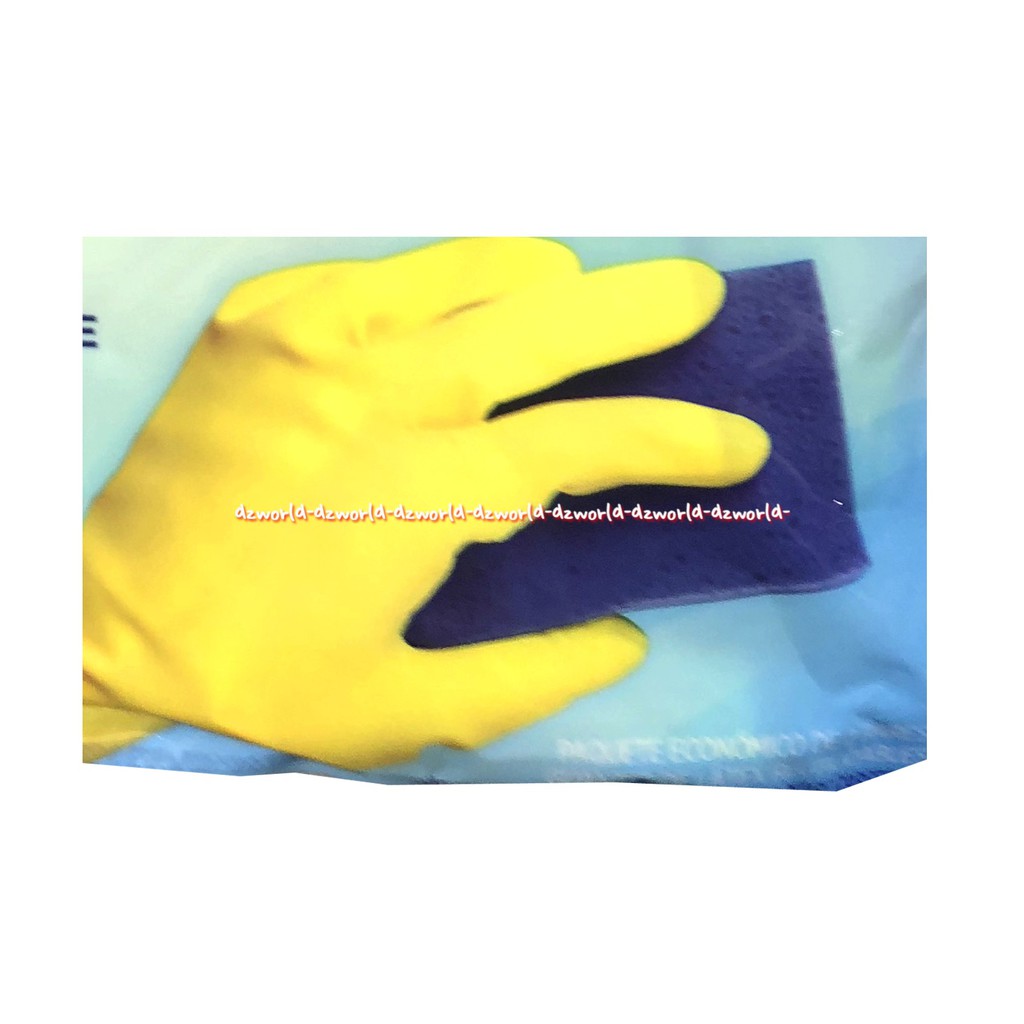 Soft Scrub Reusable Latex Cleaning Sarung Tangan Latek 2 Pasang Sarung Tangan Karet Gloves