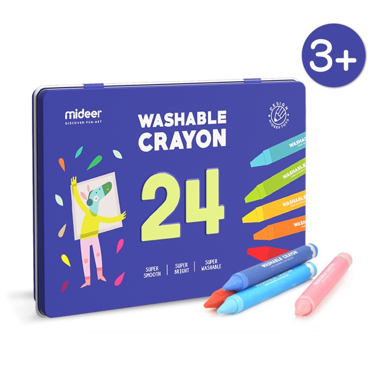 WASHABLE CRAYON MIDEER PENSIL WARNA GAMBAR ANAK