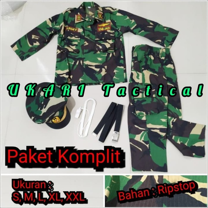 Promo  baju kostum profesi anak TNI seragam karnaval tentara