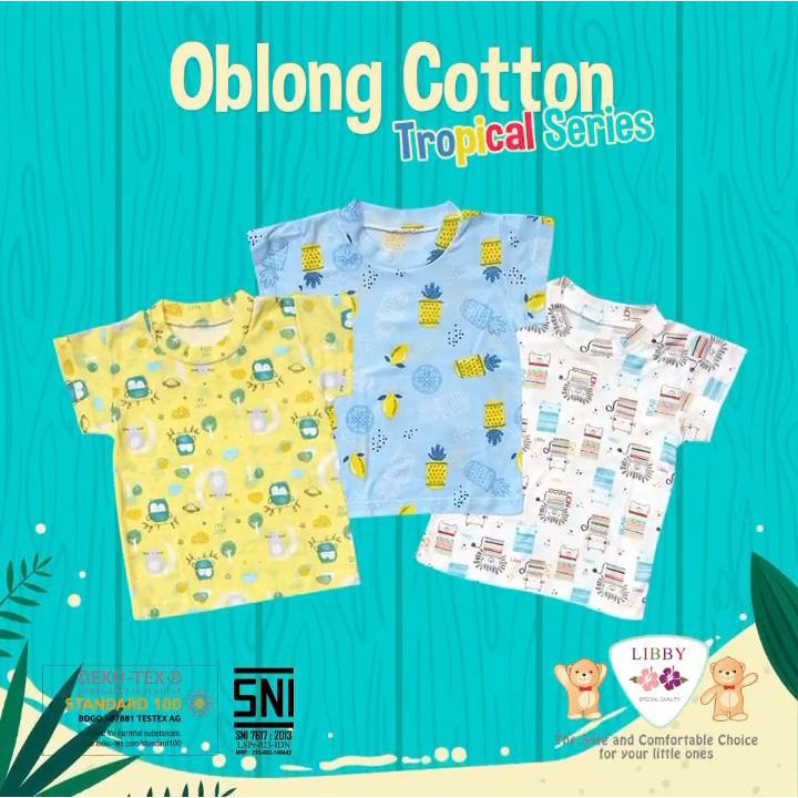 Libby Oblong Pendek RIB Size SML 2L XL XXL isi 3