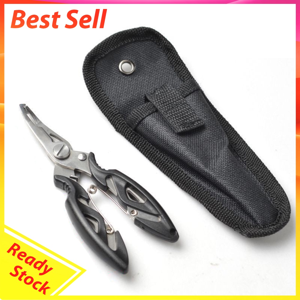 Stainless Steel Control Scissor Snip Fishing Grip Set Nipper Clamp Cutter