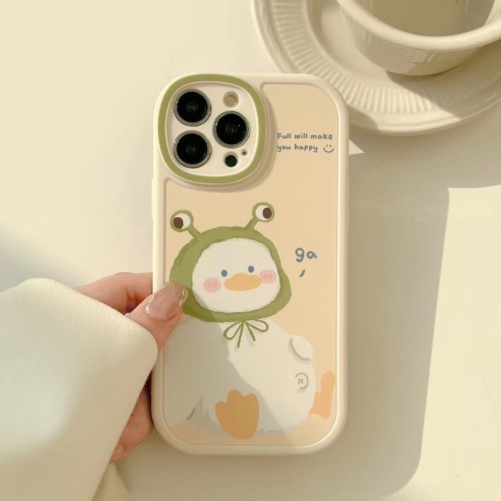 Case Lensa Bulat Desain Bayi Bebek Untuk IPhone 12 13 11 Pro Max X Xs Max Xr 6645