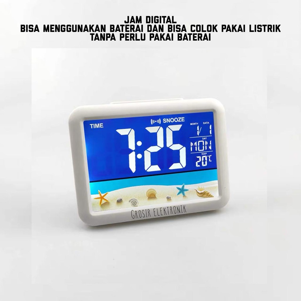 Jam Meja Digital Led Weker / Digital Alarm Clock Dekorasi Rumah Souvenir GH-7002