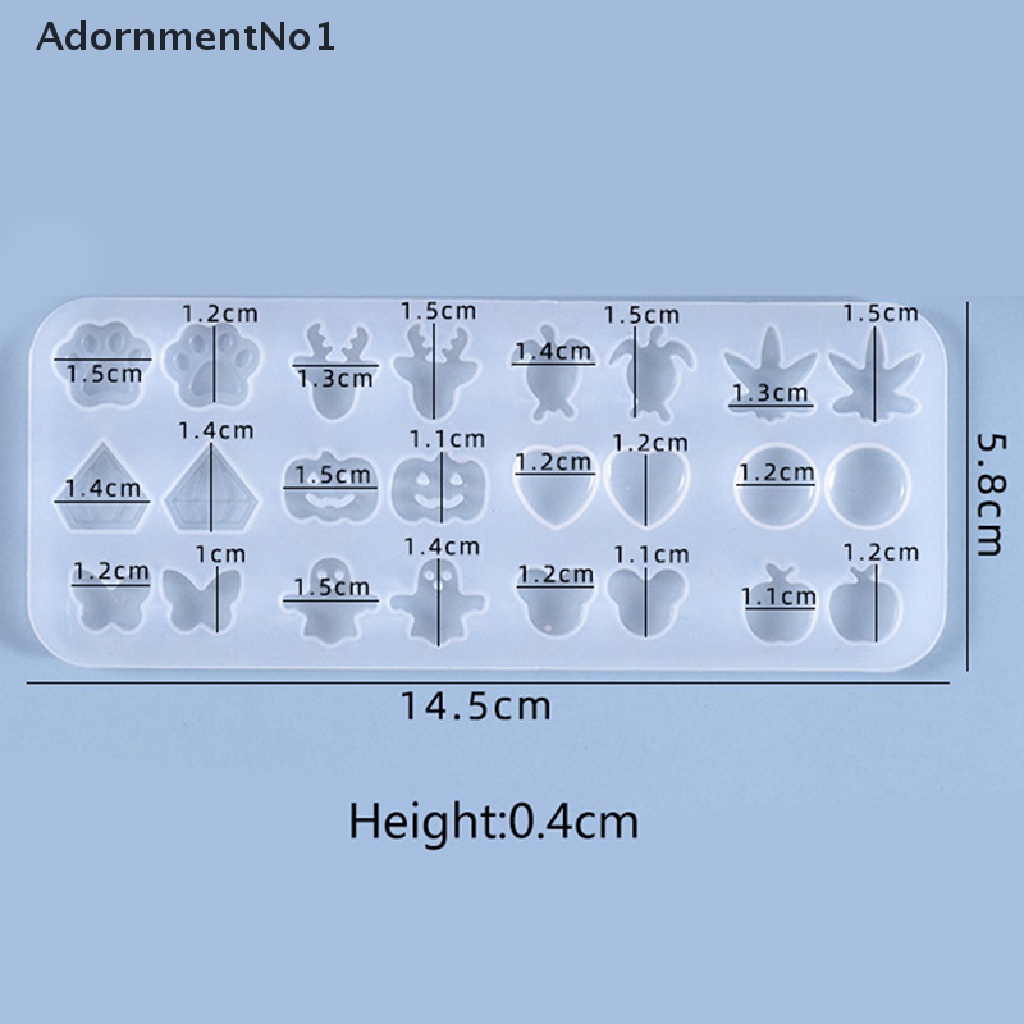 (AdornmentNo1) Cetakan Resin Epoksi Bahan Silikon Untuk Membuat Perhiasan / Liontin / Anting