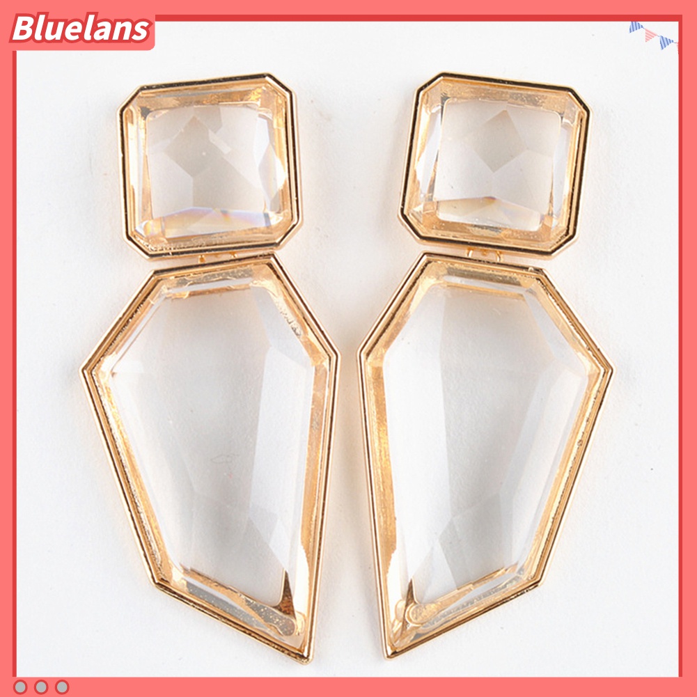 Anting Drop Geometris Irregular Bahan Akrilik Untuk Wanita