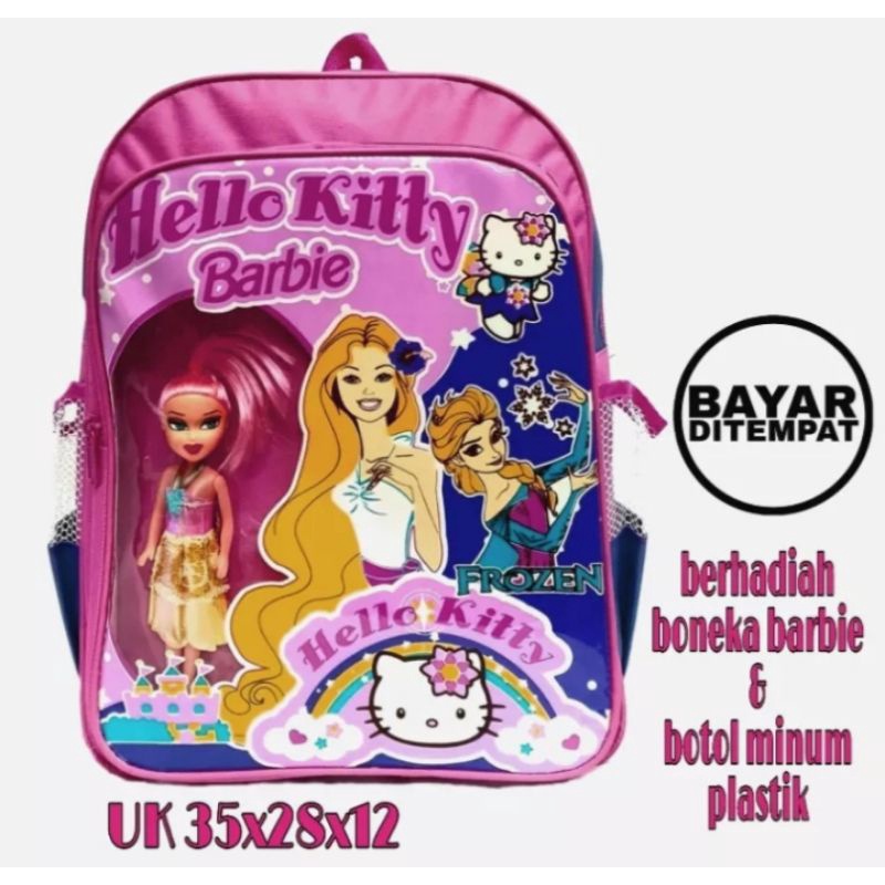 TAS RANSEL ANAK PEREMPUAN SD &amp; TK,BERHADIAH BEARBIE,MURAH MERIAH BERKUALITAS