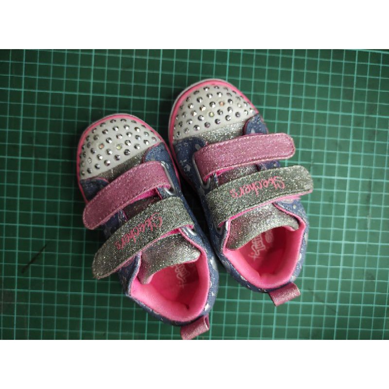 Skechers Twinkle Toes: Sparkle Lite - Sparkleland - Girls - Sepatu Anak Toddler PRELOVED