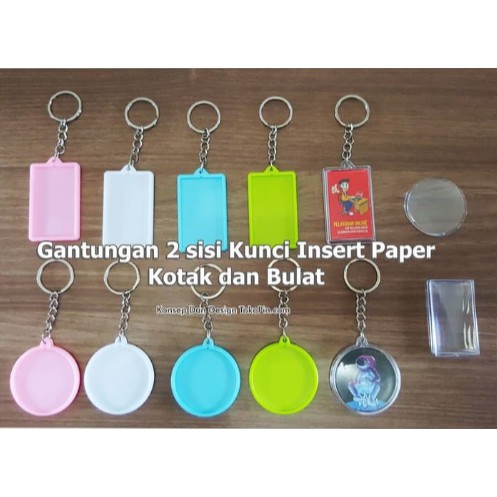 Gantungan Kunci Insert Paper