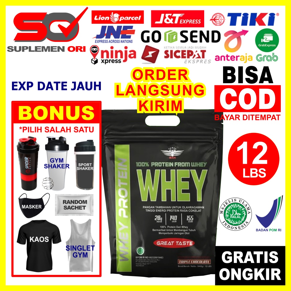 BXN Whey Protein 12 Lbs ASLI ORIGINAL HALAL BPOM BXN Whey Protein 12Lbs Susu Whey Protein BXN Whey 1