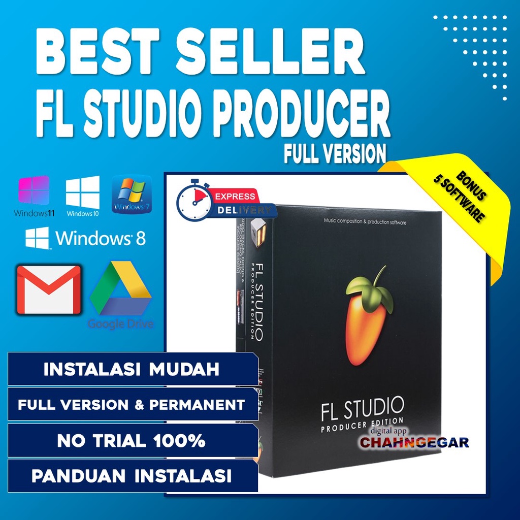 FL Studio 21.0.3 Producer Edition Full edisi 2023 Software audio editing alat professional seperti Mixer, equalizer, instrument