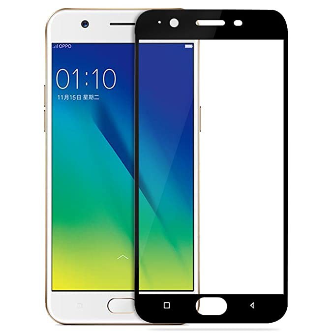 TG FULL Oppo A39 / A57 Tempered Glass Anti Gores Kaca Pinggiran Hitam
