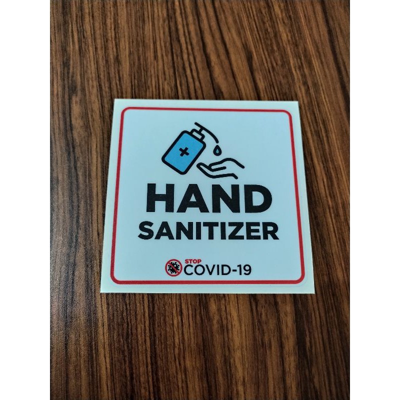 

stiker tanda HAND SANITIZER 10cm x 10cm