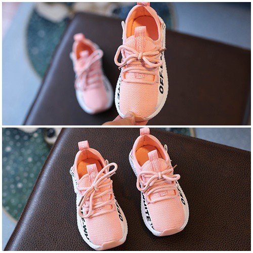 SHK1803-pink Sepatu Sport OFF-WHITE Import Anak