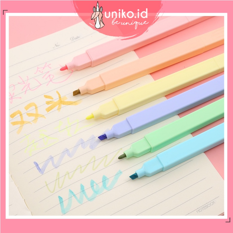 

UNIKO.ID - STABILO WARNA WARNI PASTEL SET 6 PCS WARNA MURAH LUCU READY STOCK BERKUALITAS / stabilo set murah
