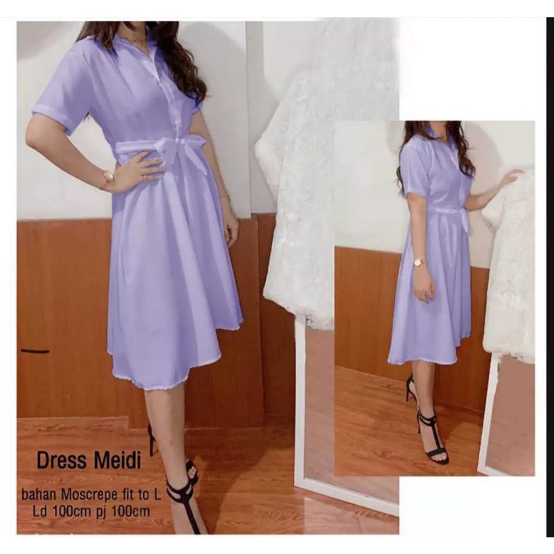 JC/MP Dress Meidi / Dress wanita korea Terbaru / Gaun wanita pesta / Dress natal / Dress Sincia