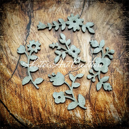 Scrapbook Chipboard Flower (LV33)