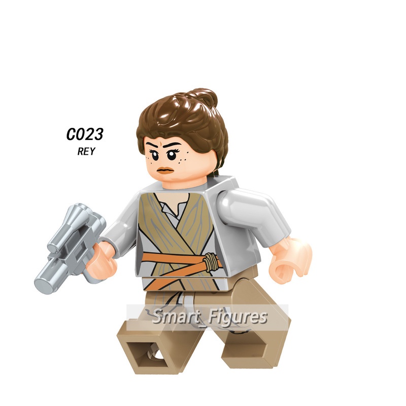 Mainan Action Figure Minifigures Rey Luke Skywalker Kit Fisto Captain Jag Star Wars C023-30 Untuk Hadiah