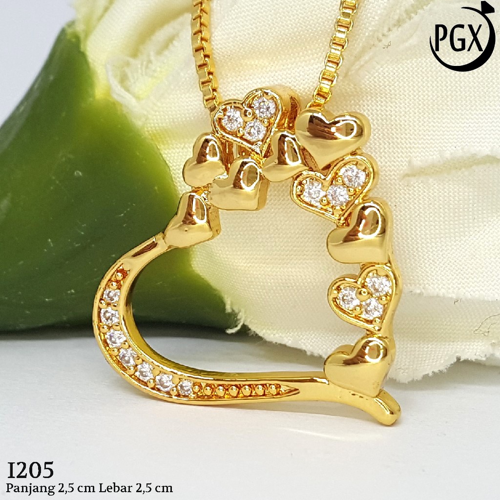 PGX Liontin Kalung Xuping Wanita Perhiasan Lapis Emas Aksesoris Fashion - I205