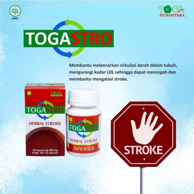 Kapsul TOGASTRO - Toga Nusantara Obat Stroke Stroke Herbal Penurun Tekanan Darah Tinggi Asam Urat